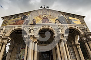 Jerusalem, Israel January 30, 2020:The Church of All Nations, also known as the Church of the Agony, is a Roman Catholic church