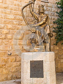 JERUSALEM, ISRAEL - July 13, 2015: The King David sculpture