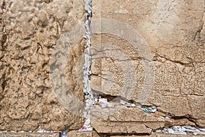 Placing notes, Western wall, Jerusalem