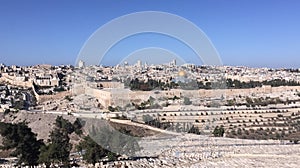 Jerusalem israel mountofolive panorama view