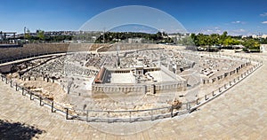 Large panoramic view of Model of Jerusalem in the Second Temple