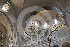 Interior of church of the Holy Sepulchre, Jerusalem, Israel.