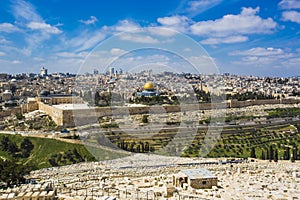 Jerusalem old city from Mount of Olives