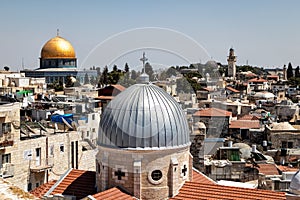 Jerusalem Old City Skyline in Summer