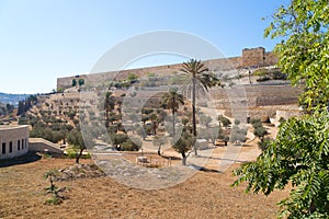 Jerusalem Old city, view from Mount of Olives