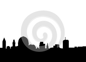 Jerusalem skyline vector photo