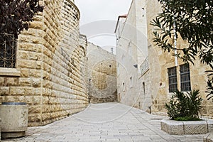 Jerusalem street in the old city .