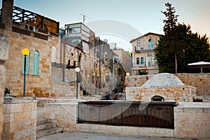 Jerusalem street and roofs in the old city. Israel