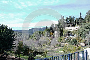 Jerusalem valley vinter landscape