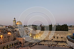 Jerusalén occidental muro a cúpula de 