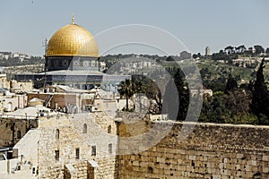 Jerusalem western wall in holiday season rosh hashana and yom kipur