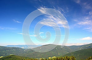 Jeseniky mountains landscape in summer