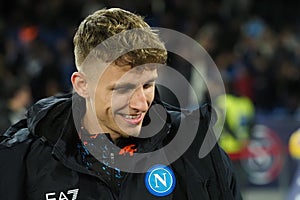 Jesper Lindstrom player of Napoli, during the match of the Italian Serie A league between Napoli vs Juvents final result, Napoli 2