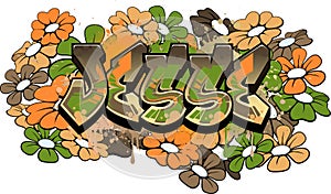 Jesse Graffiti Text Logotype Design