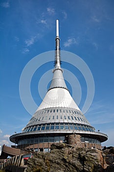 Jested lookout tower and telecomunications transmitter