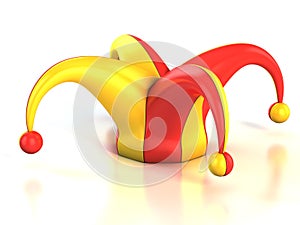 Jester hat isolated on white