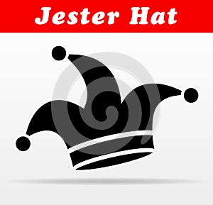 Jester hat vector icon design