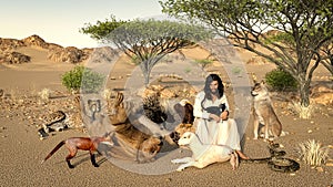 And JesuAnd Jesus was with the wild animals.