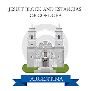 Jesuit Block Estancias Cordoba Argentina vector flat attraction