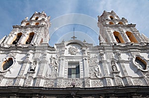 Jesuit church of La CompaÃÂ±ia, Puebla (Mexico) photo