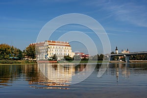 Jesuit collegium and bridge in Pinsk, Belarus photo