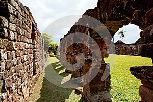 Jesuit mission Ruins in Trinidad Paraguay photo