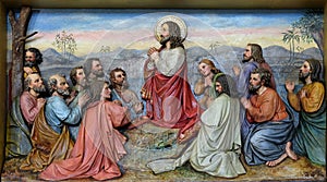 Jesus and Apostles in the Mount of Olives