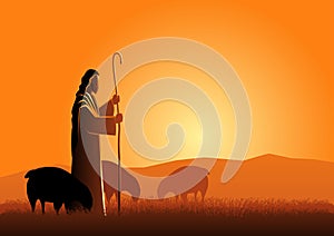 Jesus as a shepherd photo