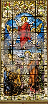 Jesus Ascension Heaven Stained Glass Gesu Church Miami Florida