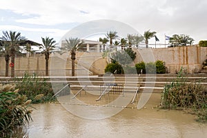 Jesus Baptism site on the Israel Jordan riverbank