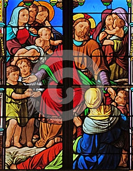 Jesus blesses the children photo