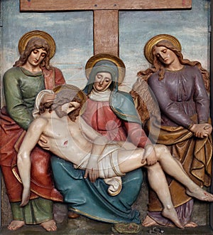 Jesus body is removed from the cross, 13th Stations of the Cross