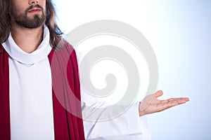 Jesus on bright background