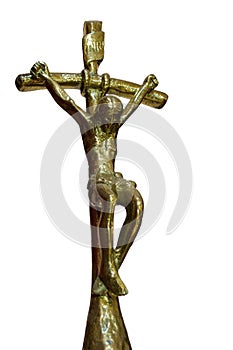 Jesus in bronze cross