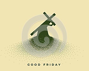 Jesus christ carrying cross good friday background