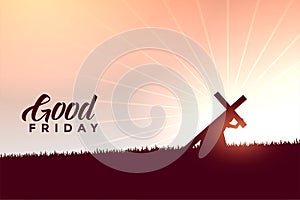 Jesus christ carrying cross good friday wishes background