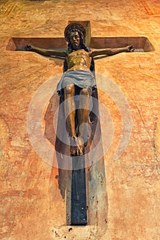 Jesus Christ on cross in Abbbey of Pomposa