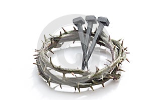 Jesus Christ crown of thorns and nails.