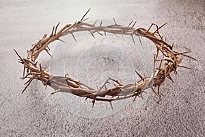 Jesus Christ Crown of thorns. Religion background. Easter symbol. Crucifixion Of Jesus Christ.