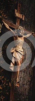 Jesus Christ crucified (an ancient wooden sculpture)