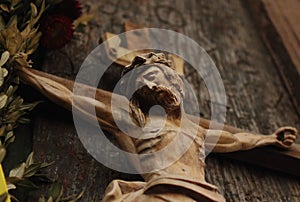 Jesus Christ crucified (an ancient wooden sculpture)