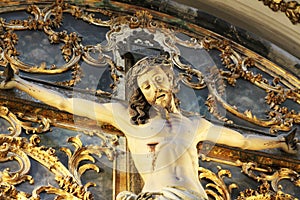 Jesus christ crucified, with reliquary photo