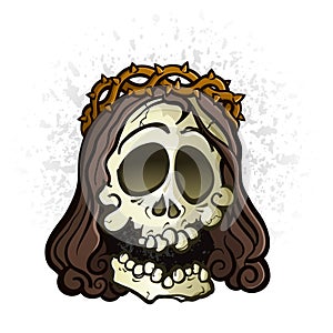 Skull Jesus Skeleton Cartoon Character