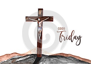 Jesus christ good friday and easter day cross background