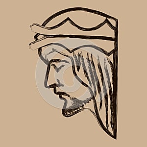 Jesus Christ Hand Drawn Vector Illustration