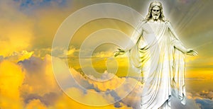 Jesus Christ in Heaven panoramic image