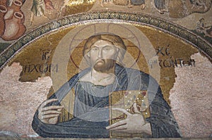 Jesus Christ mosaic in Chora Church, Istanbul