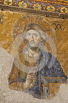 Jesus Christ mosaic at Hagia Sophia