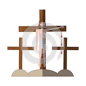 jesus christ nailed the cross shadow
