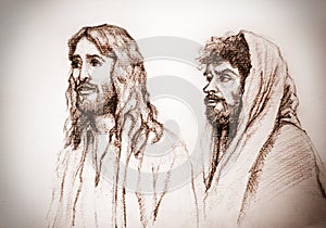 Jesus Christ of Nazareth and Judas photo